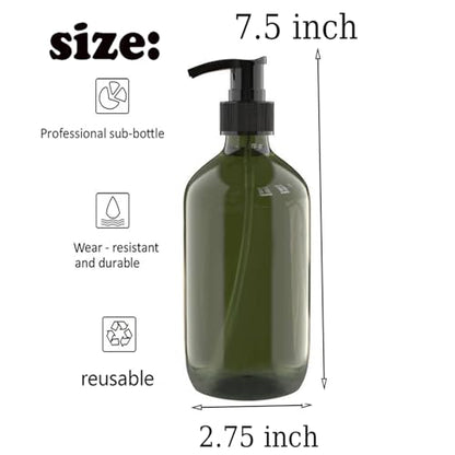 2 PCS 16 OZ Pump Bottle Plastic Pump Lotion Dispenser Empty Bottles - size: 16 Ounce (Pack of 2)