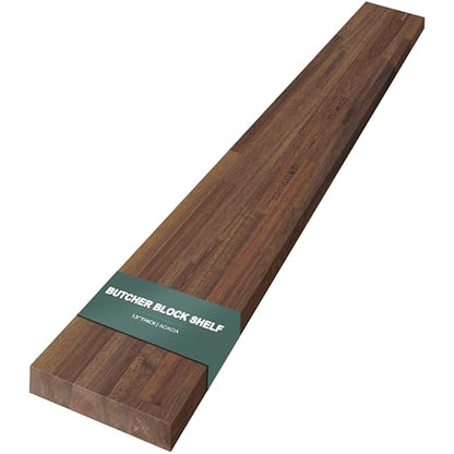 Howizz Walnut Butcher Block Shelf 12" x 3ft x 1.5" Inches, Solid Wood Countertop Shelf Board - color: Acacia - Finger Joint - Walnut - Finished, size: 36"L x 12"W x 1.5"Th