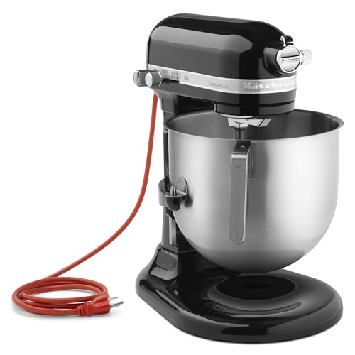 KitchenAid NSF Certified Commercial Series 8-Qt Bowl Lift Stand Mixer - KSM8990 - color: Onyx Black, style: No Bowl Guard