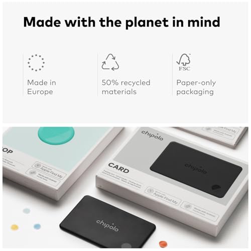Chipolo CARD – Rechargeable Wallet Tracker Card, Bluetooth Tracker - color: 2 PACK