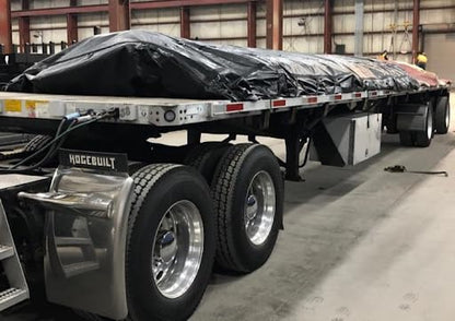 Mytee Products 12' x 27' Flatbed Truck Tarps Steel Tarp - Black - size: 12' x 27' (2' Drop)