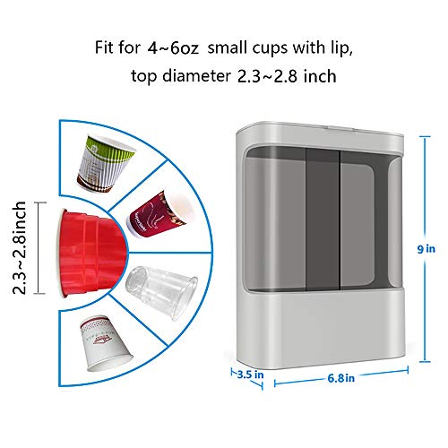LBTING Water Cooler Cup Dispenser, Fit 4oz - 6oz Cups, Gray - color: Gray, size: Double