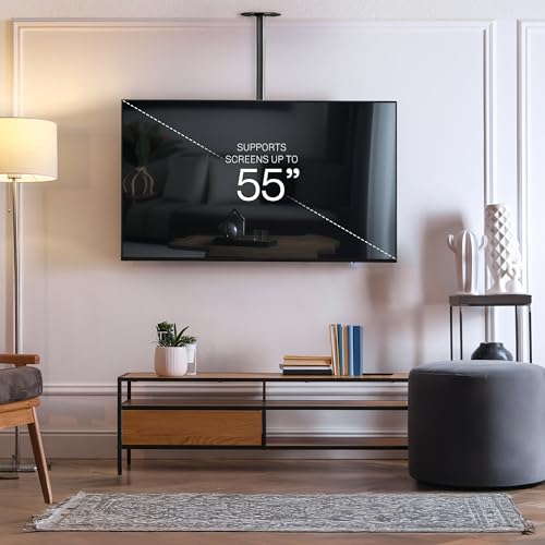 VIVO Black Ceiling TV Mount for 17-55 in Screens, MOUNT-VC02A