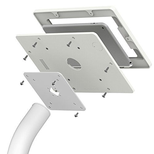 VidaMount White Enclosure and Floor Stand [Bundle] Compatible with iPad mini 4 & 5 - color: White, size: iPad Mini 4 & 5