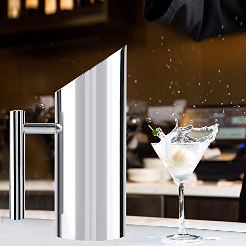 Ejoyous Stainless Steel Rectangular Pitcher, 2L Capacity, Silver, Spill-Proof Spout, Multiple Sizes - size: 67.6 Ounces