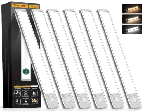 Soul Link 6-Pack 12" 88-LED Motion Sensor Under Cabinet Lights, Wireless - size: 12inch - 6pack