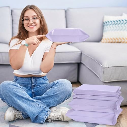 Metronic Poly Mailers 12x15.5 50PC Shipping Bags for Clothing Lilac Purple - color: Lilac Purple, size: 12x15.5 50PC