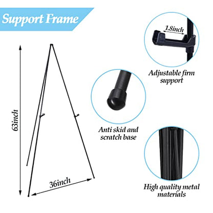 63'' Easel Stand for Wedding Sign & Poster, Adjustable Easels for Display - color: Black 1PC