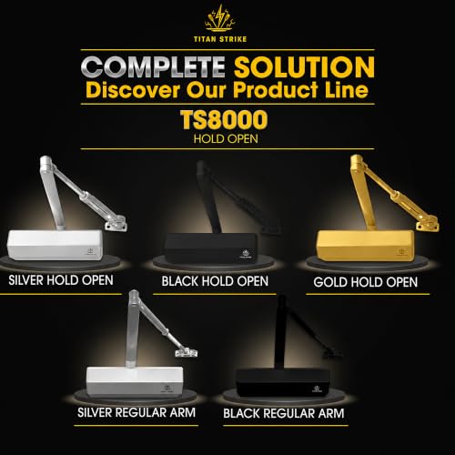 TS8000 Commercial Door Closer, Regular Arm (Silver) - color: SILVER REGULAR ARM