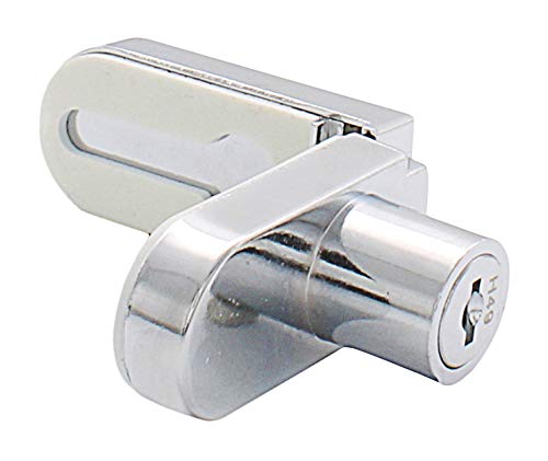 CRL Chrome No-Drill Showcase Lock - Keyed Alike