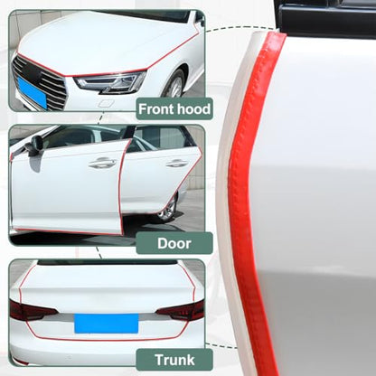 Osilly 33FT PVC U-Shaped Car Door Edge Guards, Red - color: Red, size: Style B-32FT