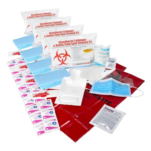 22 Piece Bodily Fluid Cleanup Pack/Bloodborne Pathogen Kit - OSHA Compliant (Pack of 3) - size: 21 Piece Set (Pack of 3)