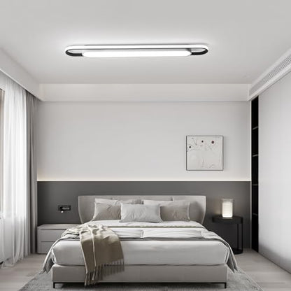 4Ft Modern Hallway Ceiling Lights, 6500K Acrylic Linear Ceiling Lamp,65W Metal LED Ceiling Light Fixture,Kitchen Dining Living Room Laundry, Garage Cloakroom Lighting (48Inch) - color: White Light, size: 48 Inch (4 FT)