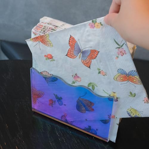 Acrylic Napkin Tissue Holder for Table, Paper Dispenser for 5-7inch
