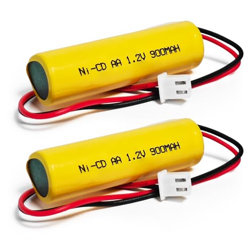 2-Pack 1.2V 900mAh Ni-CD AA Exit Sign Battery for Lithonia Unitech - size: 2-Pack 1.2V 900mAh
