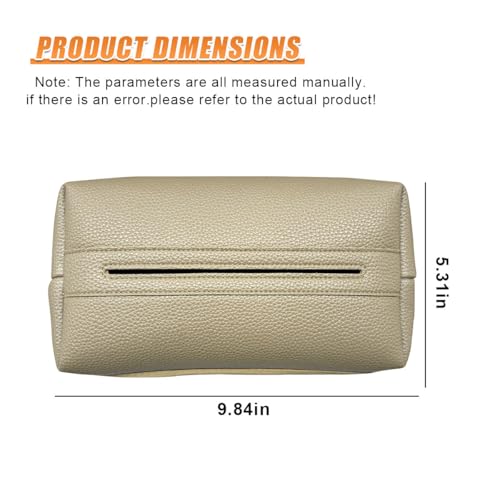 Car Tissue Holder, PU Leather Auto Napkin Holder for Visor & Backseat, Automotive Mask Organizer Case to Keep Vehicle Tidy, Universal Interior Accessories for Sedan Truck SUV(Khaki) - color: Khaki