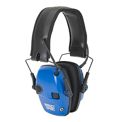 Howard Leight by Honeywell Impact Sport Sound Amplification Electronic Shooting Earmuff, Real Blue - color: Classic Real Blue, size: Medium