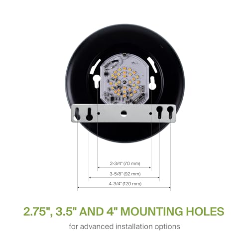ASD 12 Pack Black LED Disk Lights 4 Inch, 5CCT Flush Mount Ceiling Light - color: Black, size: 12 Pack