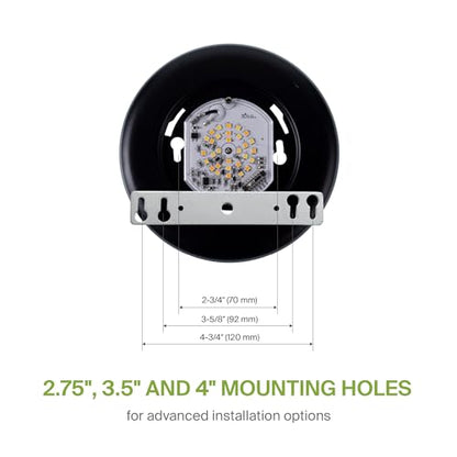 ASD 12 Pack Black LED Disk Lights 4 Inch, 5CCT Flush Mount Ceiling Light - color: Black, size: 12 Pack