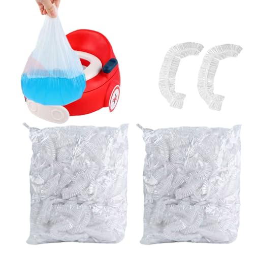 OULIGET Potty Chair Liners with Elastic, Portable Potty Training Bags, Potty Refill Liners Disposable for Toddlers Kids and Baby,Toilet Seat Cover,17x8Inches,Clear,200pieces - color: Clear 200pieces