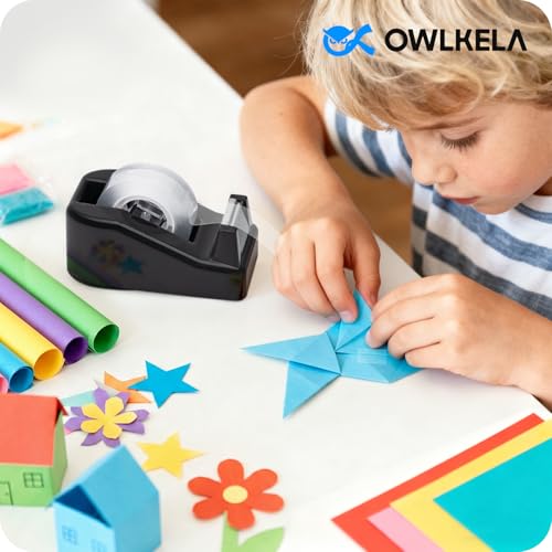 OWLKELA 2 Pcs Desktop Tape Dispenser, Black - color: Black, size: 2 Pcs