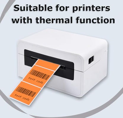 3" x 2" Thermal Labels Stickers Orange, Thermal Printer Shipping Stickers, Multipurpose Inventory Self-Adhesive Direct Thermal Label for Small Business (500 Labels/Roll) - style: 3" x 2"-Orange-500PCS
