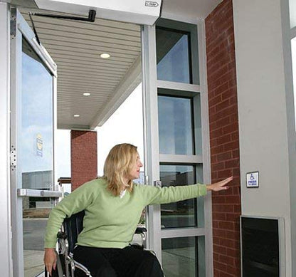 Olideauto DSW120 Automatic Door Opener for Handicapped with Wired Stainless Steel Handicap Push Buttons