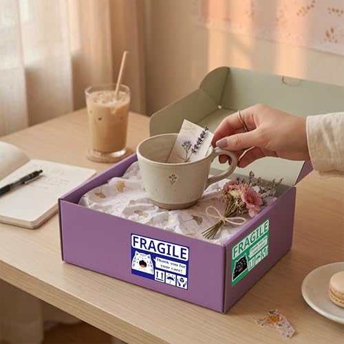 Funny Fragile Stickers for Shipping 3x2 Inch, 500 Pcs Cry Meme Design, Thank You Do Not Drop - Strong Adhesive Warning Labels for Moving Boxes, Packaging, Mailers, Cartons & Fragile Items (1 Roll) - style: Cat Cry Meme