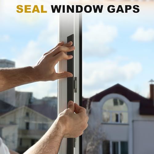 uxcell Weather Stripping Door Seal, 1-9/16" x 1-9/16" (1 Roll, 6.5Ft) - size: 1-9/16" x 1-9/16" (6.5 Ft)