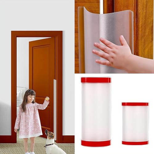 2-Pack Door Pinch Protectors - Child Safety Hinge Covers for 90° & 180° Doors, Baby Proofing Finger Guard for Home Gates & Frames, Anti-Pinch Shield