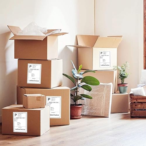 Full Sheet Shipping Labels 8.5 x 11 for Laser & Inkjet Printers, 500 Sheets 500 Labels Self Adhesive Full Page Labels 8.5 x 11 White, Whole Page Label Stickers, Mailing Label Sheets - size: 8.5x11---500P
