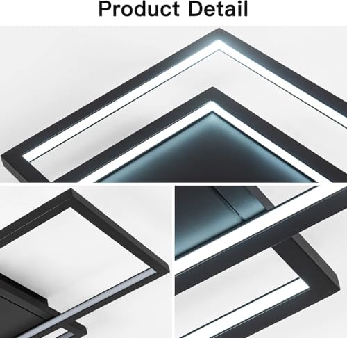 Modern Ceiling Light,Black Flush Mount Modern Light Fixtures Ceiling - size: 2-light