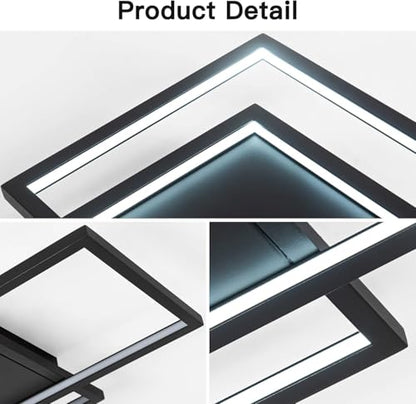 Modern Ceiling Light,Black Flush Mount Modern Light Fixtures Ceiling - size: 2-light