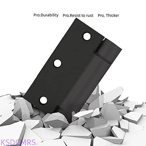 3.5" Matte Black Self Closing Stainless Door Hinges, 2 Pack - color: Matte Black-2PACK
