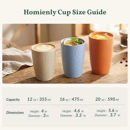 Homienly Unbreakable Plastic Cups Set Wheat Straw Cups 20 OZ Drinking Cups Reusable Camping Cups Stackable Tumblers Water Glasses Drinking Set Freezer Dishwasher Safe (6 PCS, Multi) - color: Colorful, size: 20 Ounces