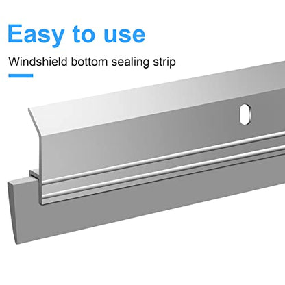 Boao 2 Rolls 37" Y Shaped Storm Door Bottom Seal Silicone Weather Stripping