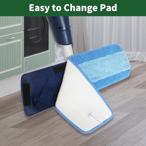 AmaVins 6 Pack Microfiber Cleaning Pads, Reusable Microfiber Mop Pads for 18 Inch Mop, Hardwood Floor Replacement Cleaning Mop Pads, Machine Washes - color: B-6 Pack Bule