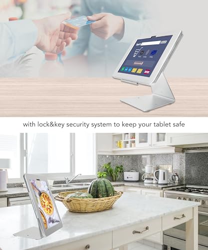Desk Anti-Theft stand Holder for iPad 11"(A16)11th Gen/10.9"10th Gen(Silver