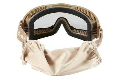 Lancer Tactical AERO Airsoft Tactical Safety Goggles ANSI Z87.1-Anti-Fog Glasses, 3mm Dual Pane Lens for Hunting, Paintball - color: Tan