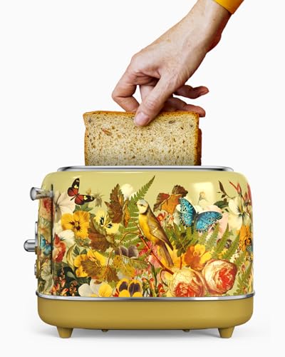 Hazel Quinn X Eduardo Recife 2-Slice Retro Toaster 6 Browning Levels Floral - color: Floral Printed
