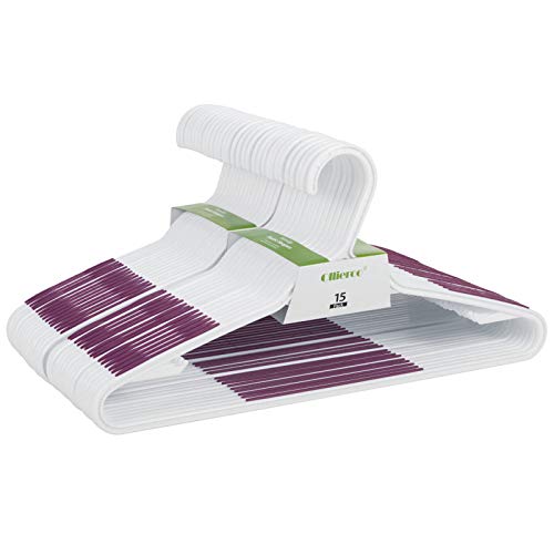 Plastic Clothes Hangers 30 Pack, Hangers with Grip Purple - color: 30pk Purple