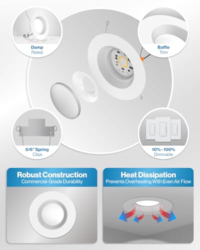 Sunco 96 Pack 6 Inch Retrofit LED Recessed Lights 13W=75W 3000K Warm White - size: 96PK - 3K
