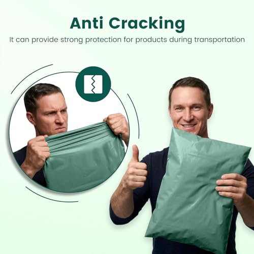 Metronic Bulk Poly Mailers 14.5x19 400 Pack, Self Seal Large Shipping Bags - color: Grayed Jade Green, size: 14.5x19 400PC