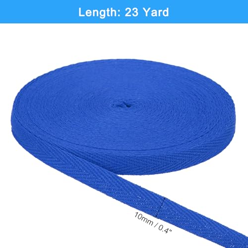 uxcell 23 Yards Cotton Twill Tape, 3/8-inch Herringbone Webbing Ribbon Bias Binding Tapes for Clothes Sewing, DIY Crafting (Bright Blue) - color: Bright Blue, size: 3/8-inch