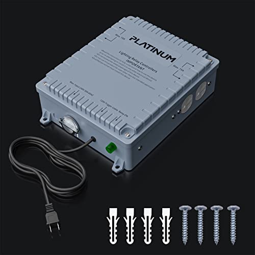 Lighting Relay Controller 4000W 4-Light HID Master Relay Controller w/Trigger Cord for Hydroponics Indoor Grow Lighting (4-Outlet) - size: 4-outlet