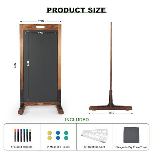 Pubell Magnetic Sandwich Chalkboard Board Signs - color: T-brown