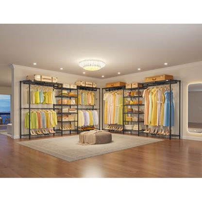 VIPEK X3 Plus Large Expandable Closet Rack Wardrobe Closet Organizer Black - color: Black, size: X3 Plus