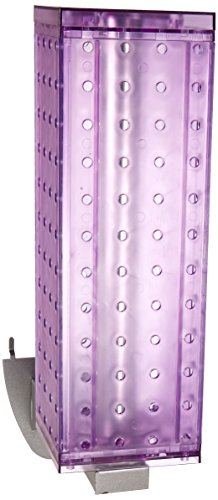 Azar Displays 700231-PUR 4" W x 4" D x 12" H Four-Sided Revolving Pegboard Display with Extension Rod in Translucent Purple - color: Purple