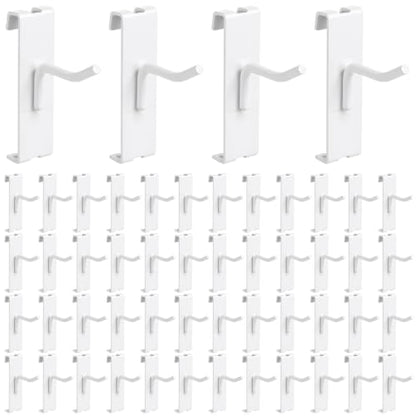 50 Pack Gridwall Hooks, 2 Inch Display Hooks for Wire Grid Wall Panels - size: 2inch-50Pcs-White