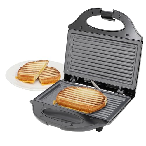 MegaChef Electric Non-Stick Aluminum Panini Press Sandwich Maker Grill, Compact Design, Panini Maker, Sandwich Grill, Countertop Grill Griddle (Grill Plate) - color: Grill Plate